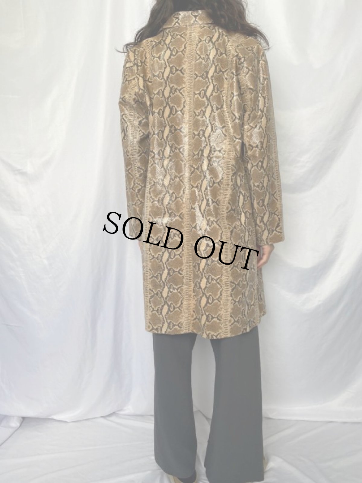 画像4: パイソン柄 チェスターコート (4)