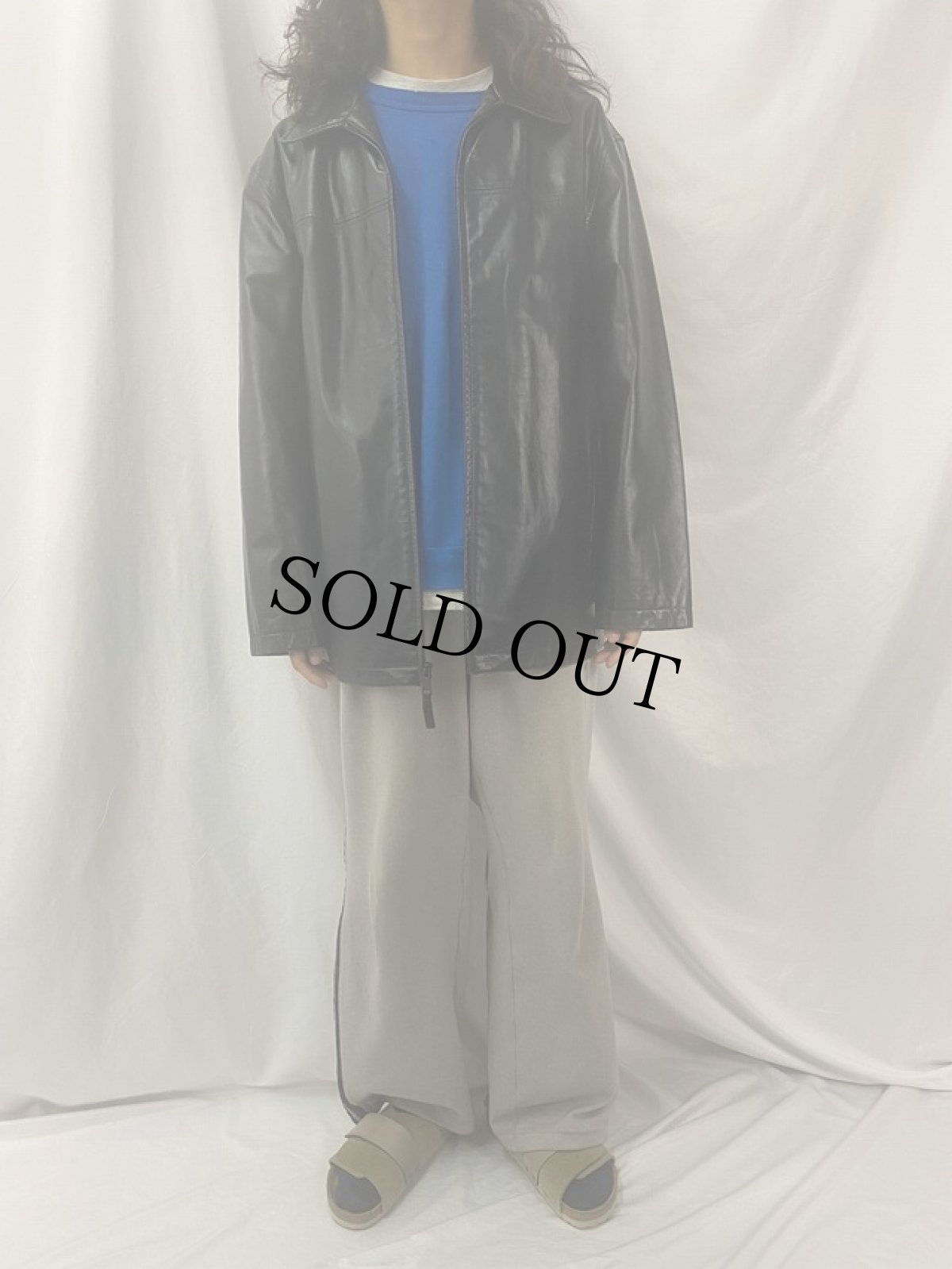 画像2: DOCKERS フェイクレザージャケット L (2)