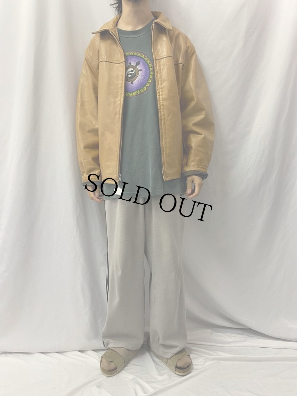 画像2: 80〜90's Schott USA製 レザージャケット XL (2)