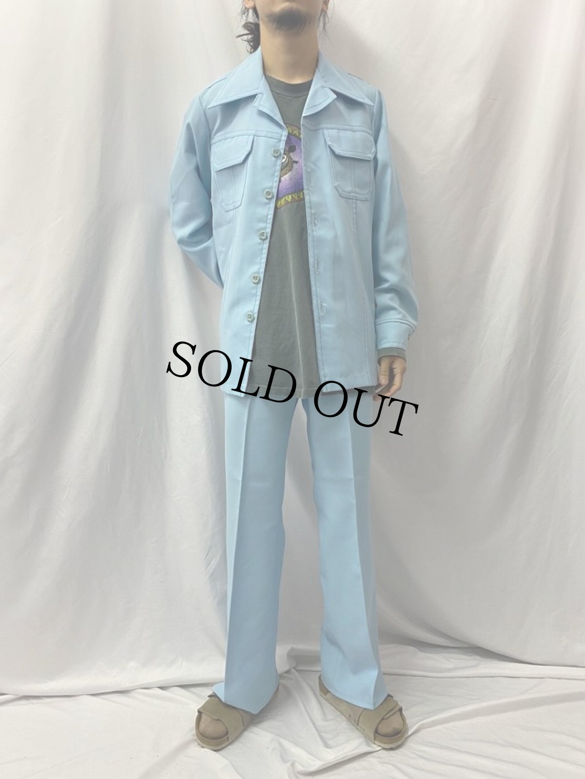 画像4: 70's Levi's "Panatela" ポリエステルジャケット/フレアパンツ SETUP L (4)