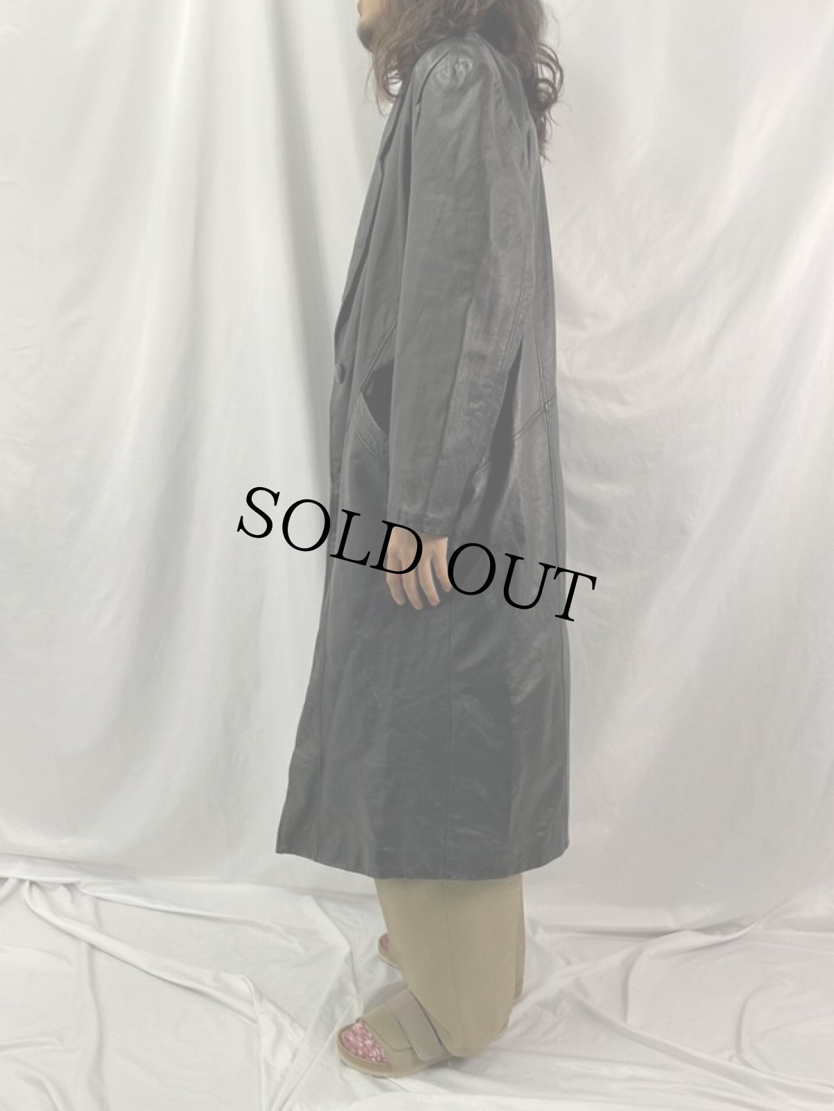 画像3: レザーチェスターコート M (3)