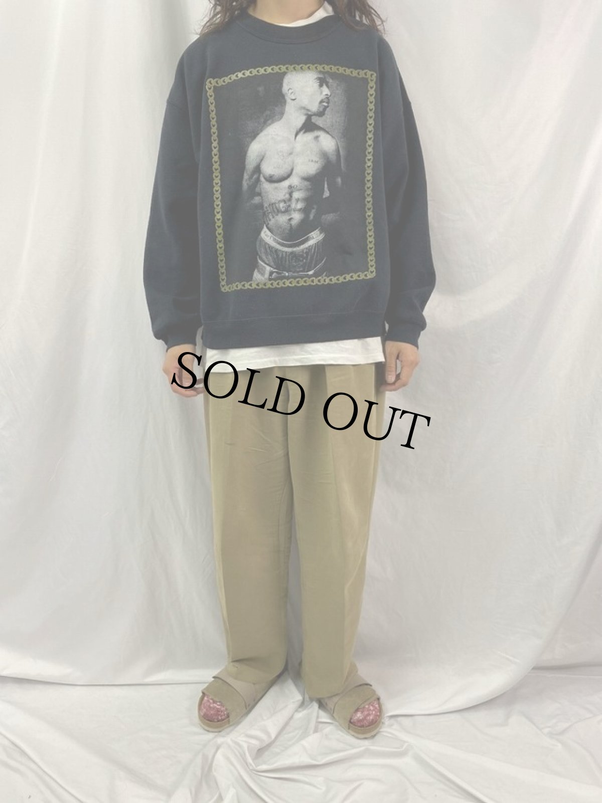 画像2: 2PAC ヒップホップスウェット XL (2)