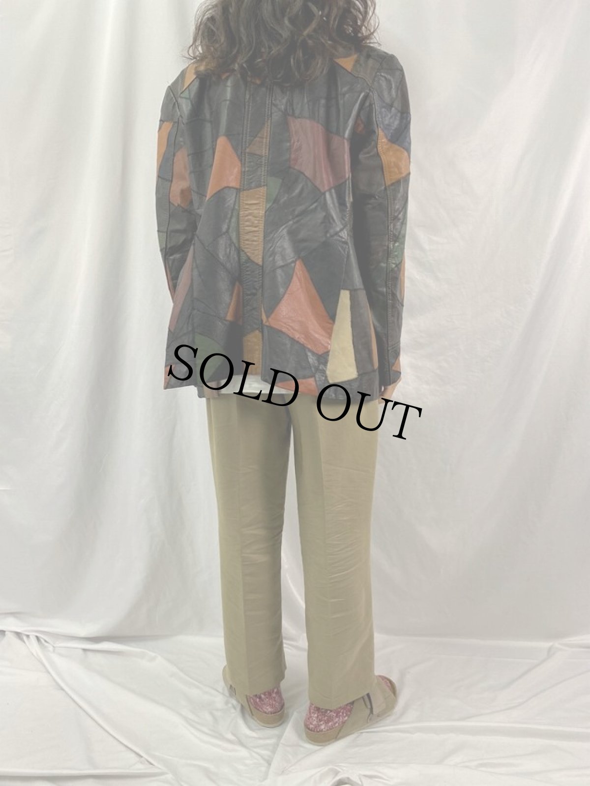 画像4: 70's Condor INTERNATIONAL クレイジーパターン レザージャケット XL (4)