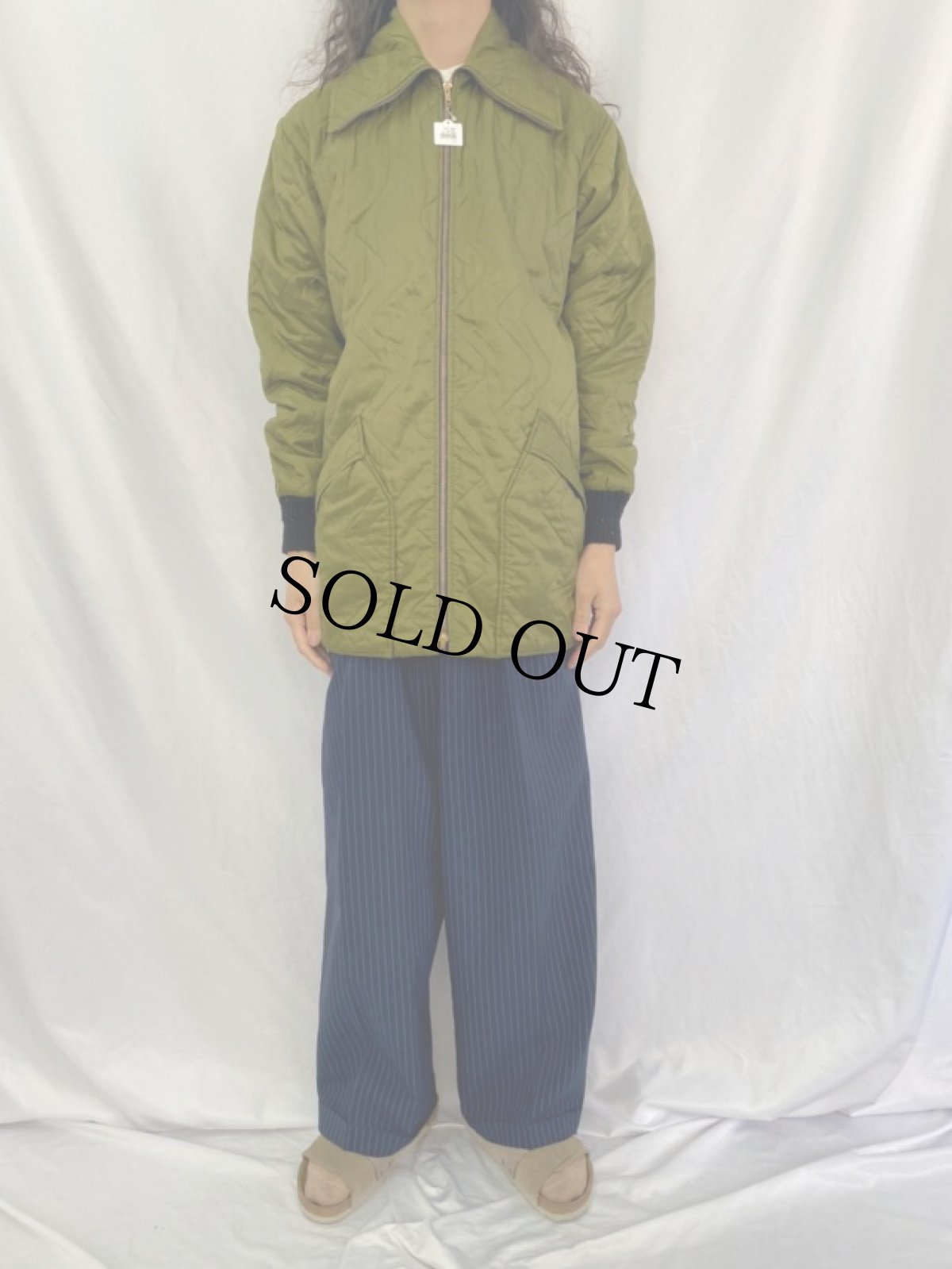 画像2: 60's ハンドメイド ハイネックキルティングジャケット (2)