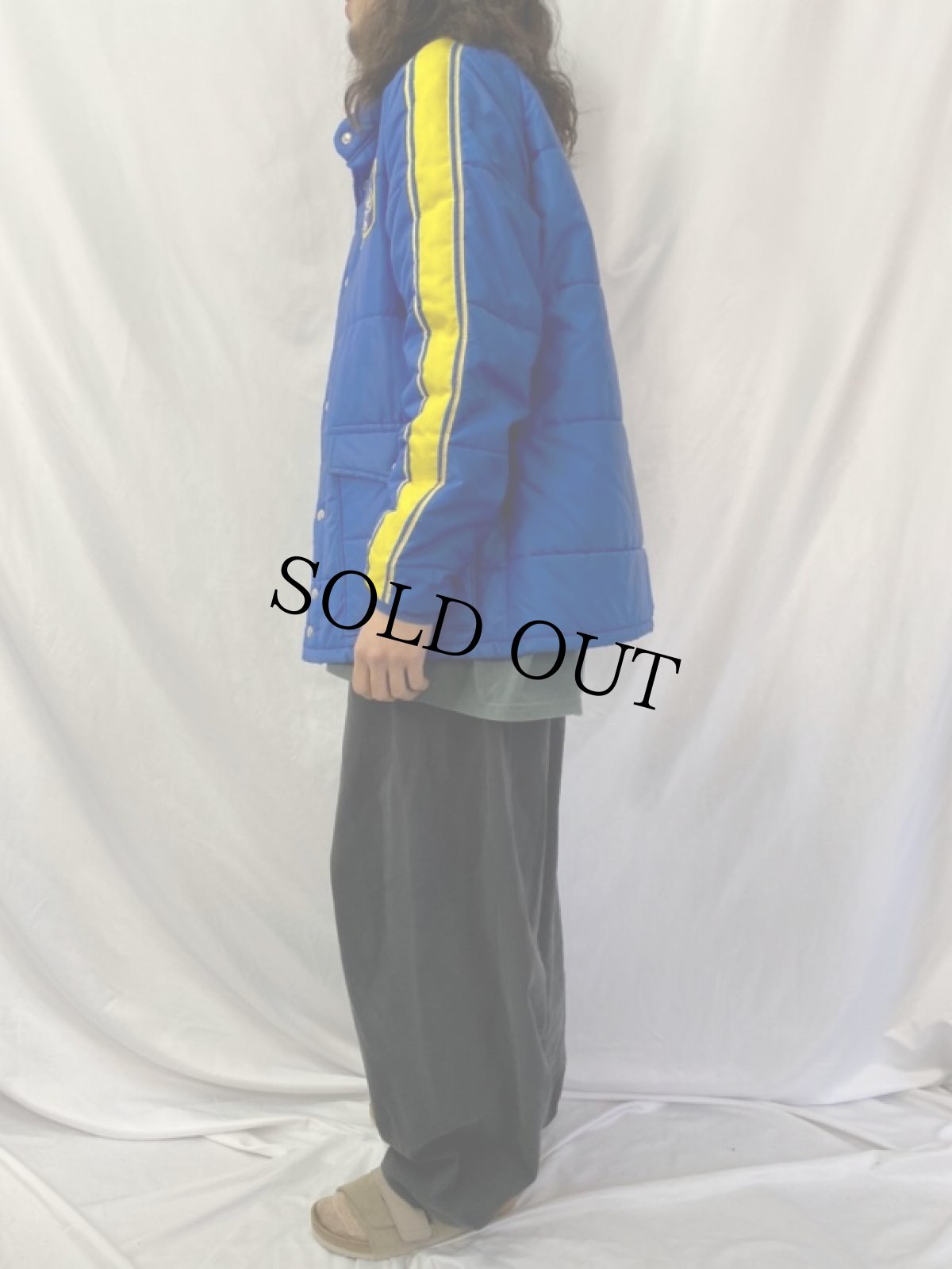 画像3: 70's Swingster USA製 "MICHELIN" パッチ付き 中綿入り ナイロンレーシングジャケット L (3)