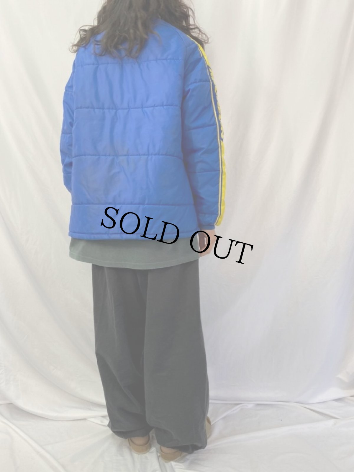 画像4: 70's Swingster USA製 "MICHELIN" パッチ付き 中綿入り ナイロンレーシングジャケット L (4)