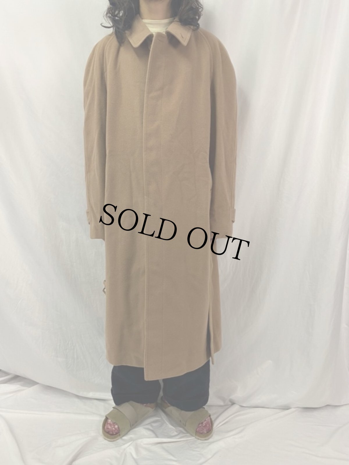 画像2: 80's Burberrys ENGLAND製 カシミア ステンカラーコート (2)