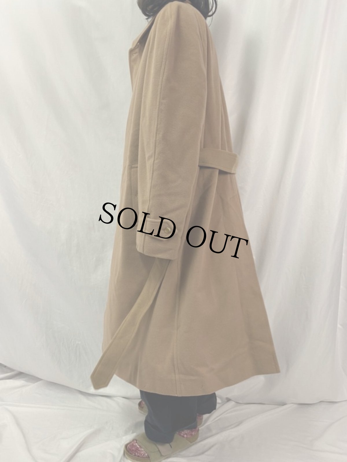 画像3: 80's Burberrys ENGLAND製 カシミア ステンカラーコート (3)