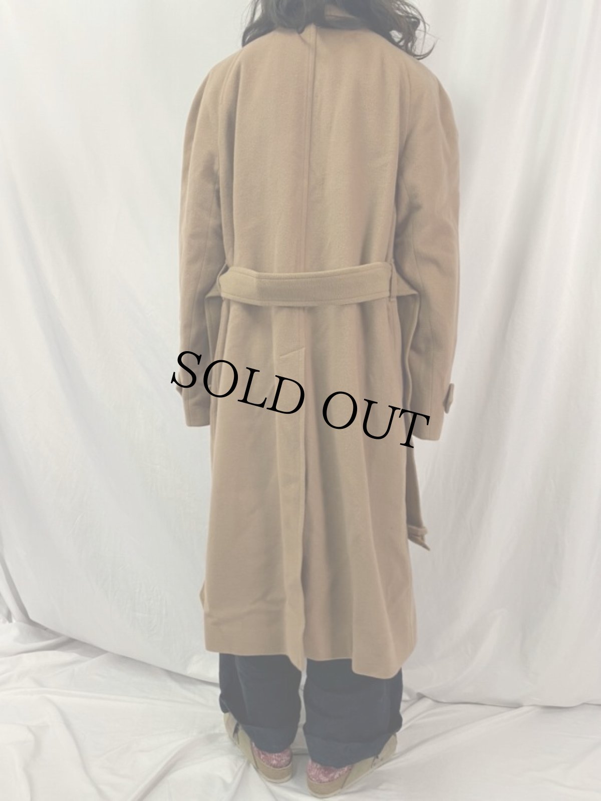 画像4: 80's Burberrys ENGLAND製 カシミア ステンカラーコート (4)