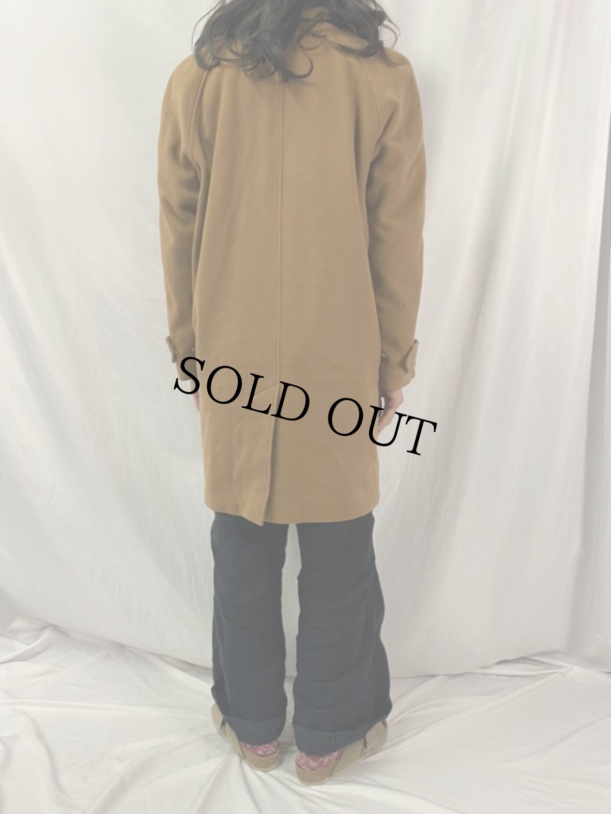 画像4: 90's Burberrys ENGLAND製 カシミア混 ウールメルトンステンカラーコート (4)