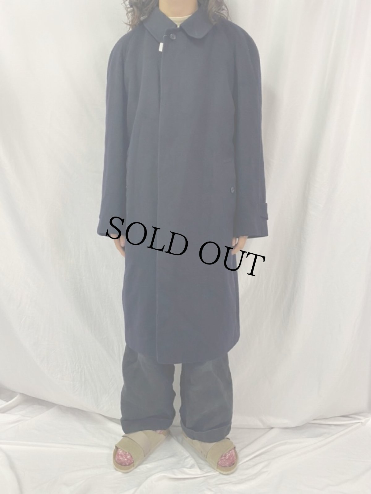 画像2: 80's Burberrys ENGLAND製 カシミアステンカラーコート (2)