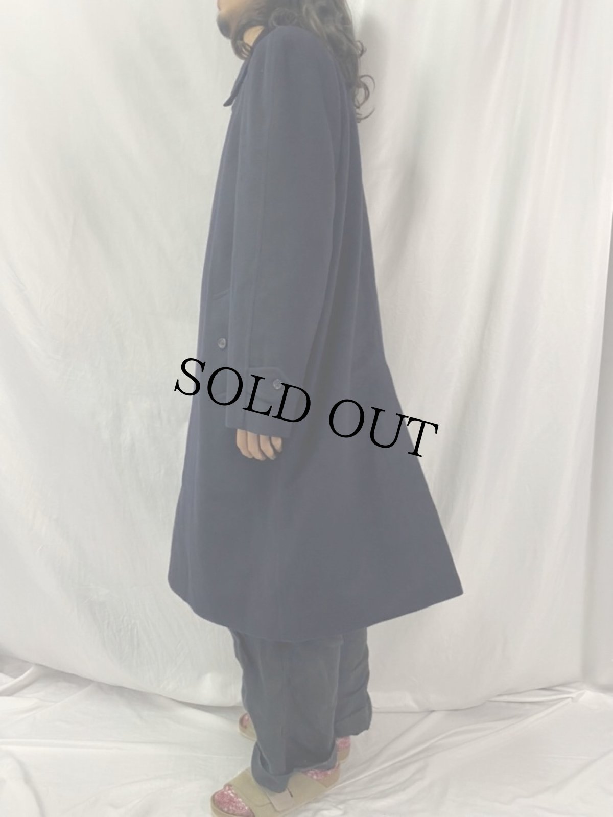 画像3: 80's Burberrys ENGLAND製 カシミアステンカラーコート (3)