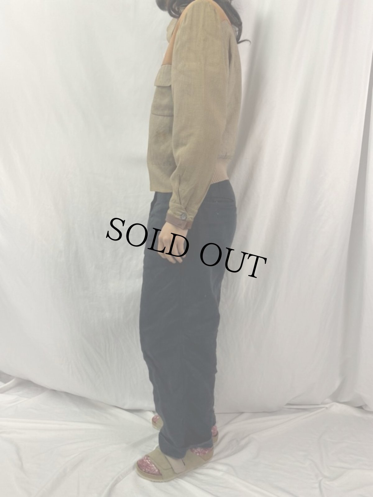 画像3: 50's 千鳥格子柄 2トーン レーヨンギャバジンジャケット (3)