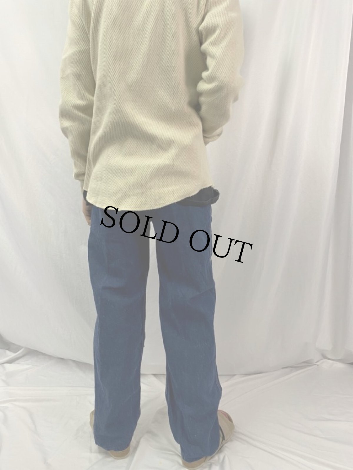 画像4: 50〜60's ダブルニーペインターデニムパンツ W37 (4)