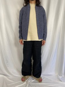 画像2: 60's COLUMBIA KNIT "THUNDERBIRD" ウールニットジップジャケット L (2)