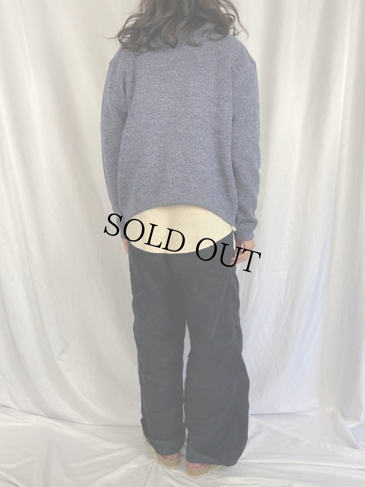 画像4: 60's COLUMBIA KNIT "THUNDERBIRD" ウールニットジップジャケット L (4)