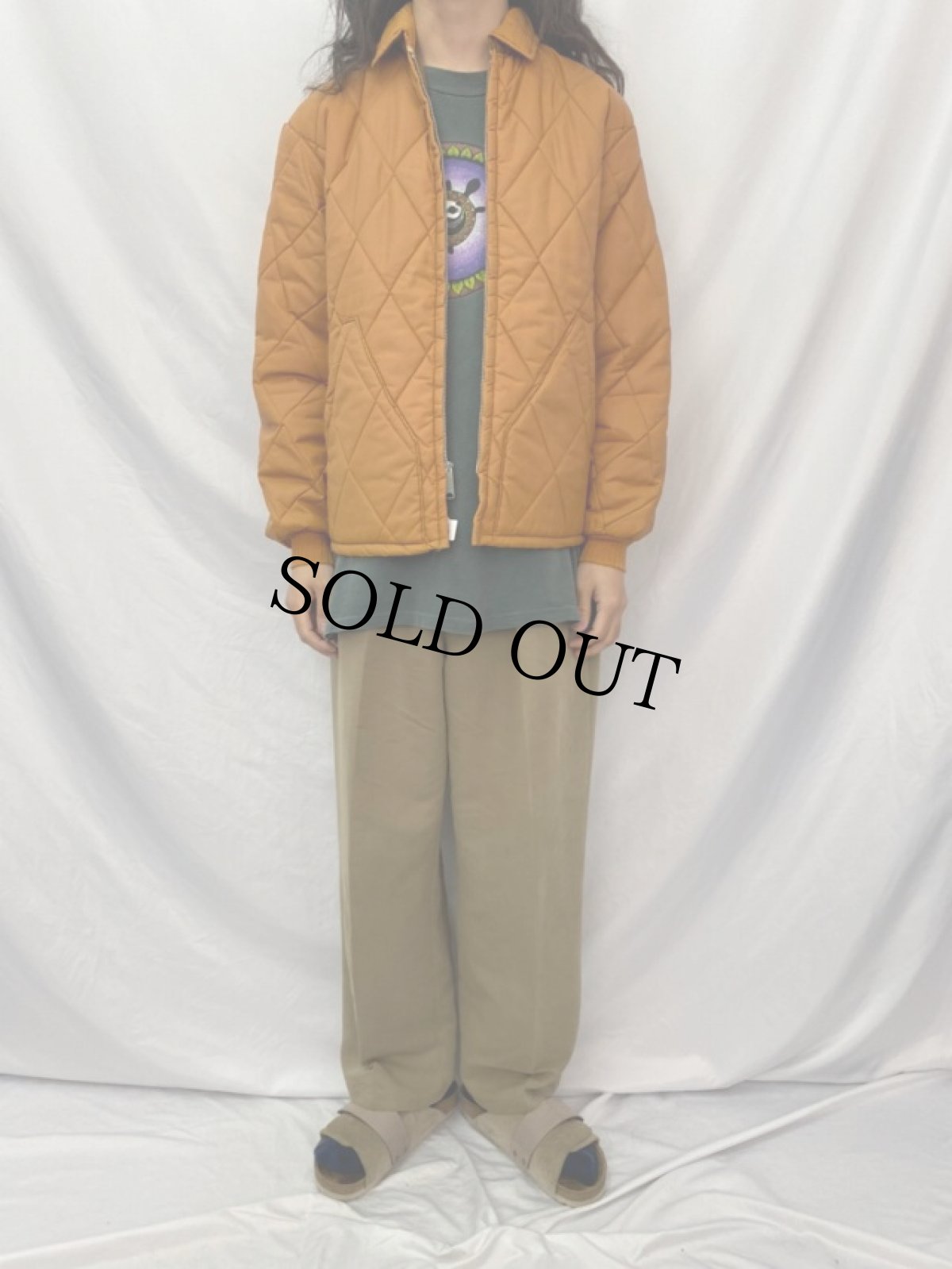 画像2: 70's Lee ナイロンキルティングジャケット (2)