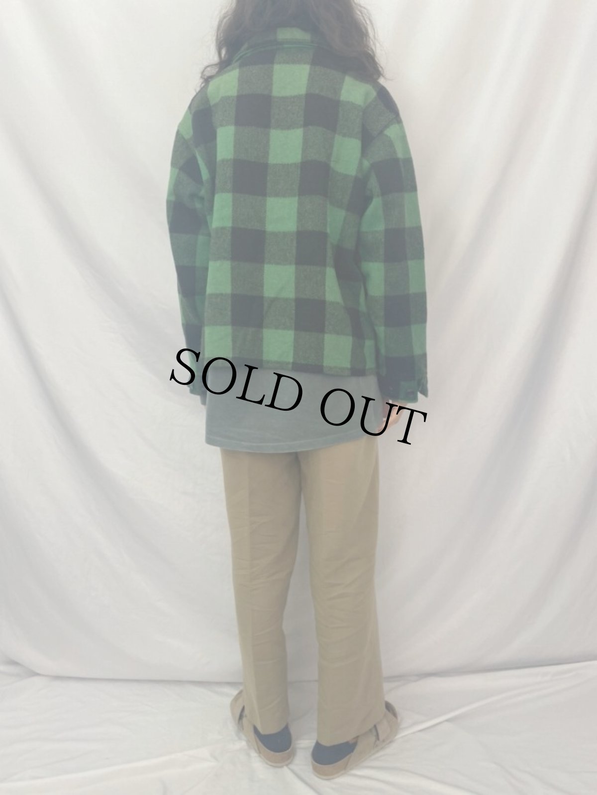 画像4: 60's バッファローチェック柄 メルトンジャケット (4)