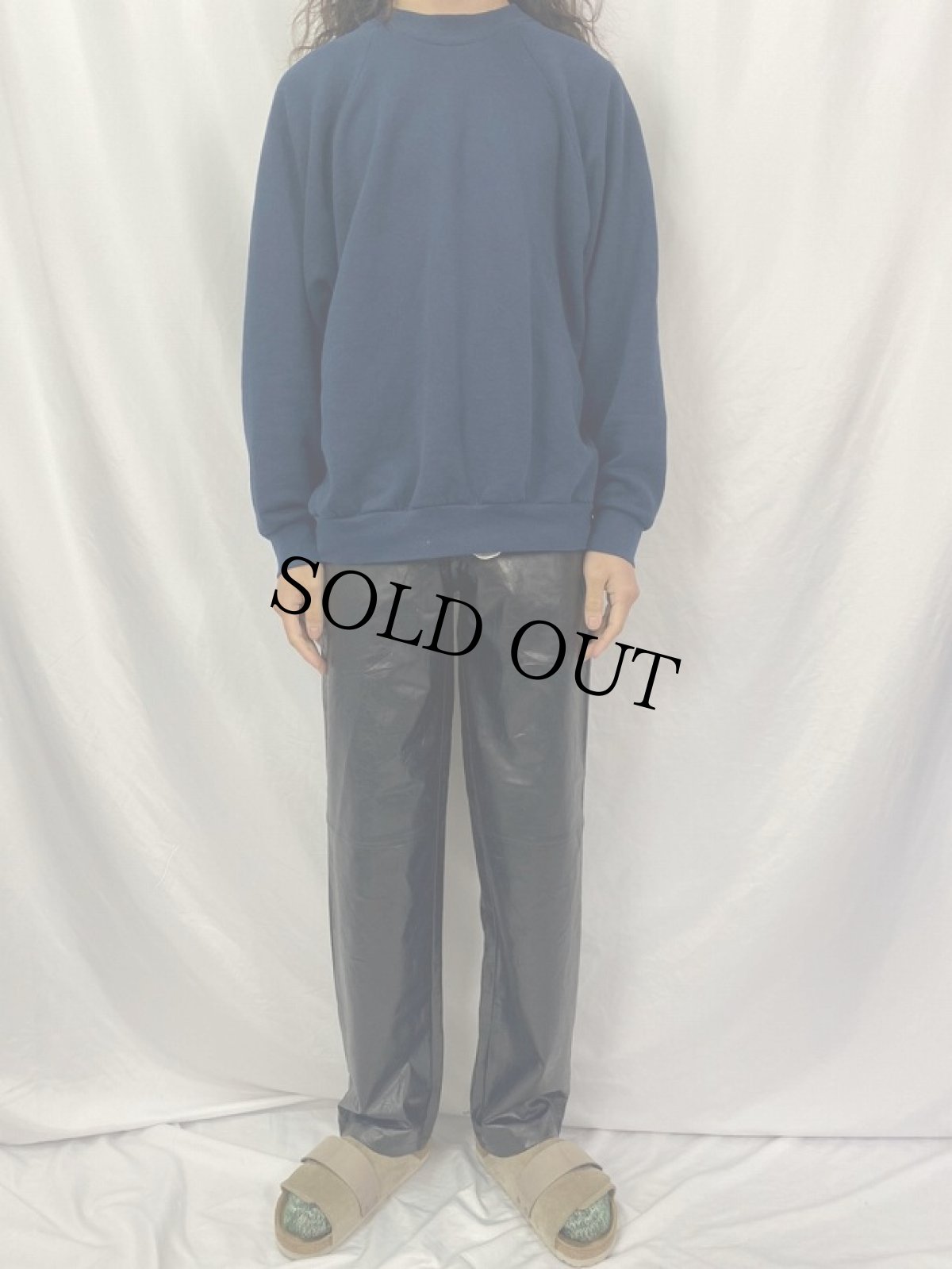 画像2: フェイクレザーパンツ W29 (2)