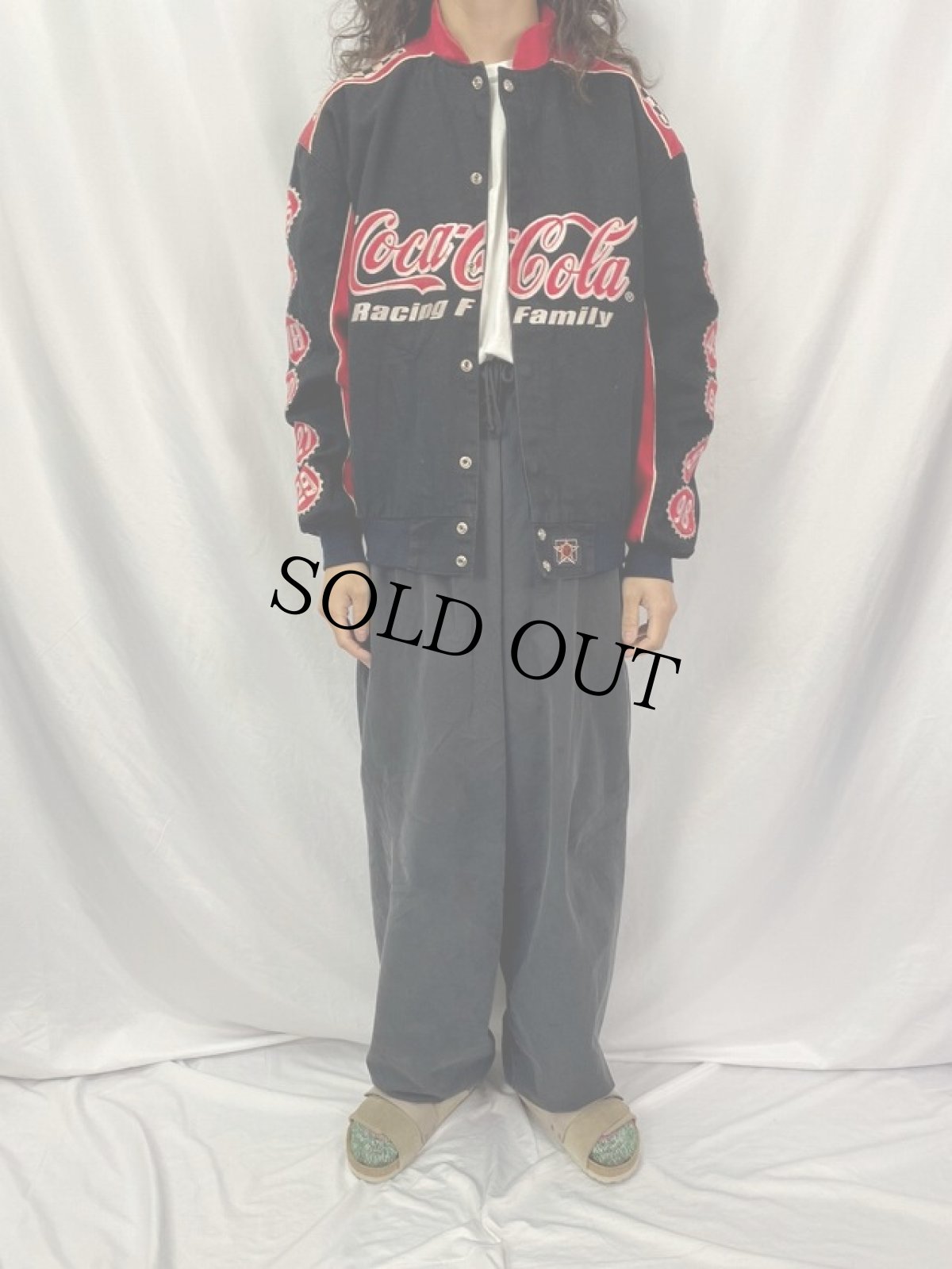 画像2: JEFF HAMILTON "Coca Cola" レーシングジャケット L (2)