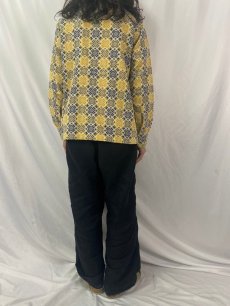 画像4: 60's ジャガード織り シャークカラーシャツ  (4)