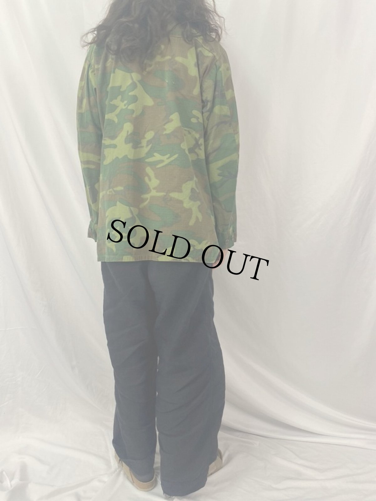 画像4: 60's U.S.ARMY ERDL迷彩 グリーンリーフ ジャングルファティーグジャケット 4th M-R (4)