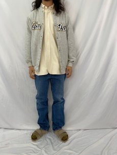 画像2: 90's Champion USA製 REVERSE WEAVE "Nortre Dame" ワッペン付き フルスナップスウェット L (2)