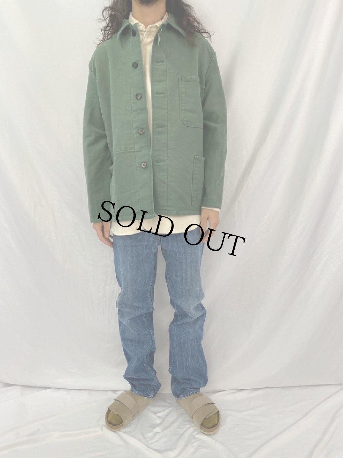 画像2: 60's EURO rofa モールスキン カバーオール (2)