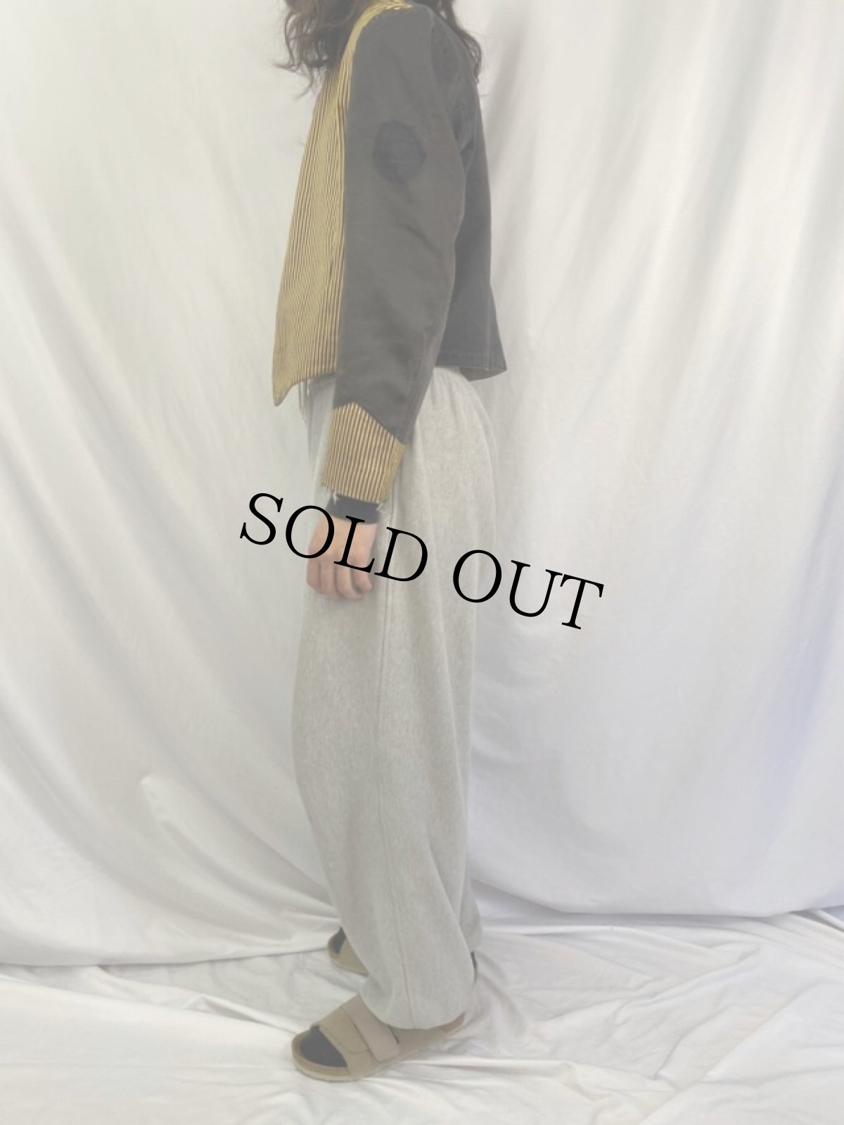 画像3: 30's French Work メタルボタン サーヴァントジャケット (3)