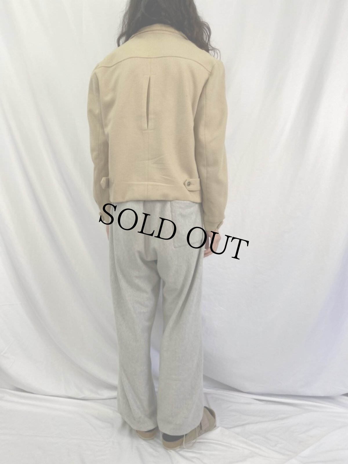 画像4: 50〜60's HARRIS&FRANK CARLIFORNIA ニット切り替え ウールスポーツジャケット 40 (4)