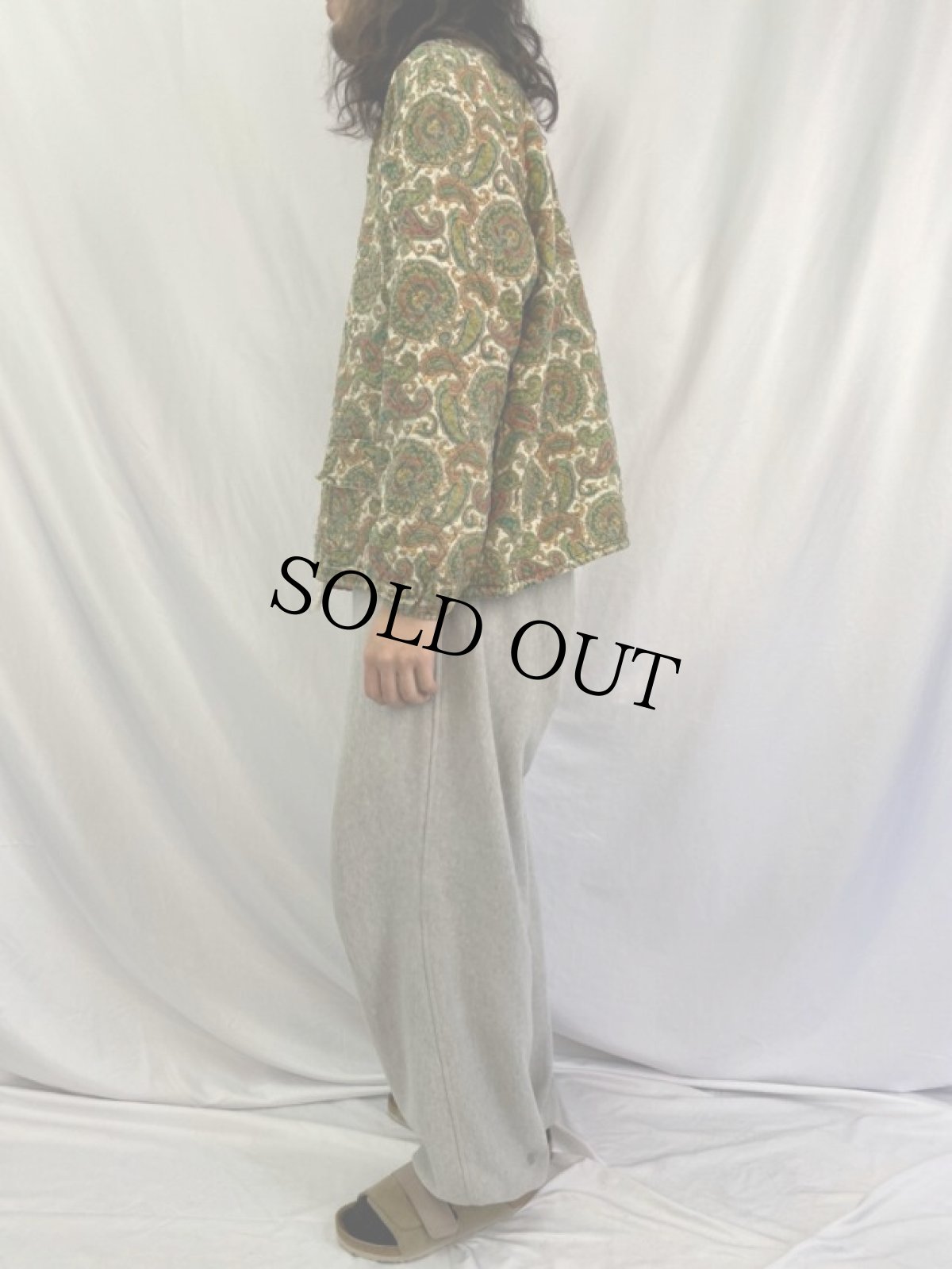 画像3: 60's ペイズリー柄 キルティングジャケット (3)