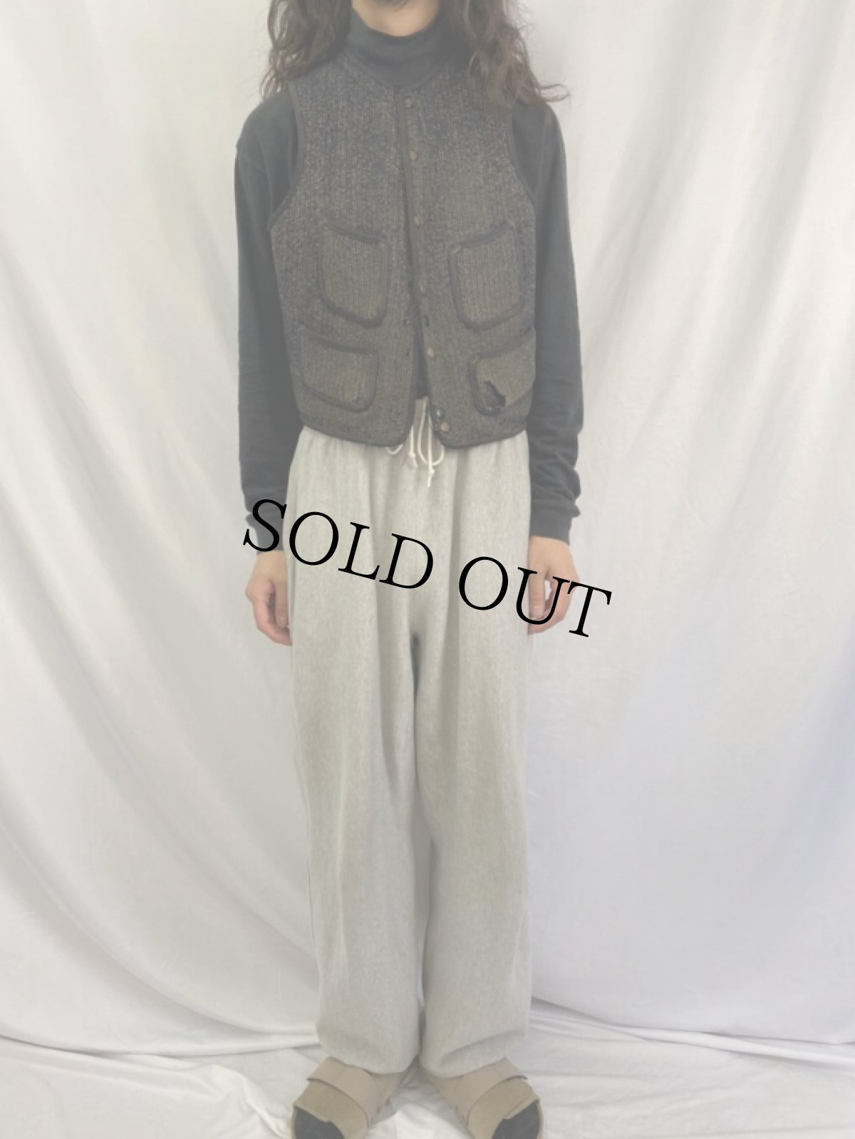 画像2: 40's BROWN'S BEACH JACKET ビーチクロスベスト SIZE42 (2)