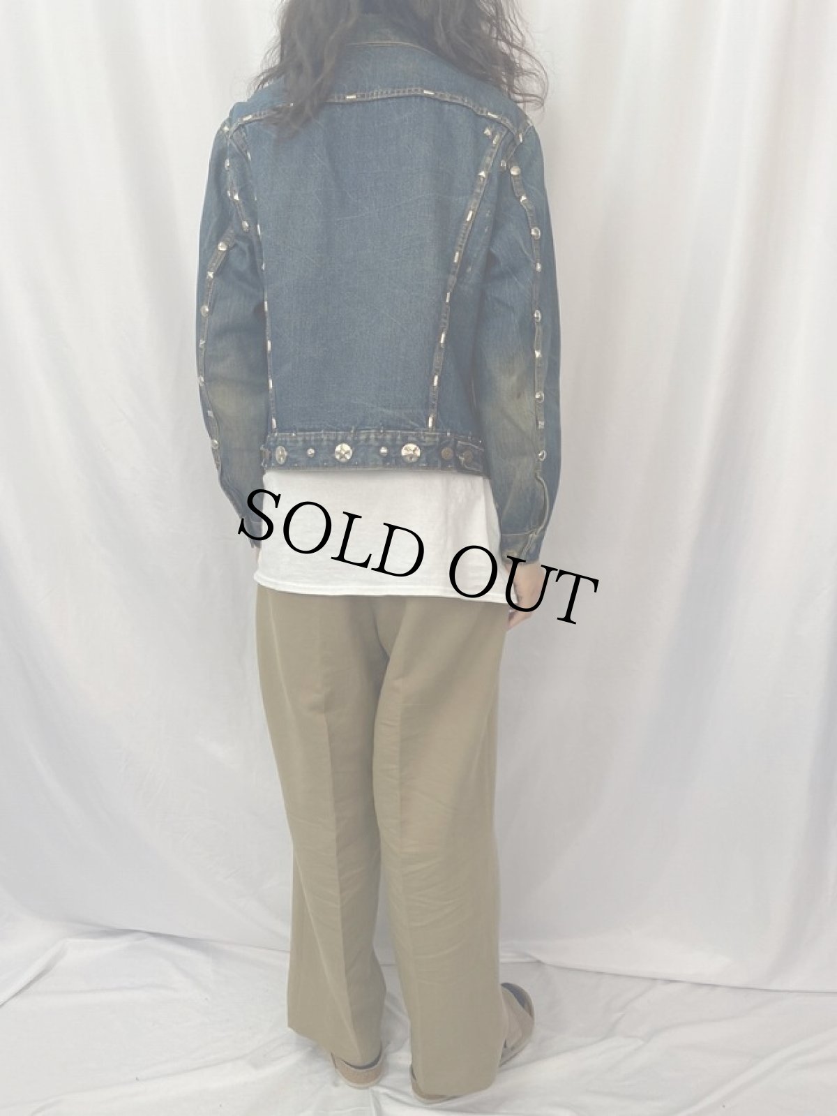 画像4: 70's Levi's 70505 スタッズデザイン デニムジャケット (4)