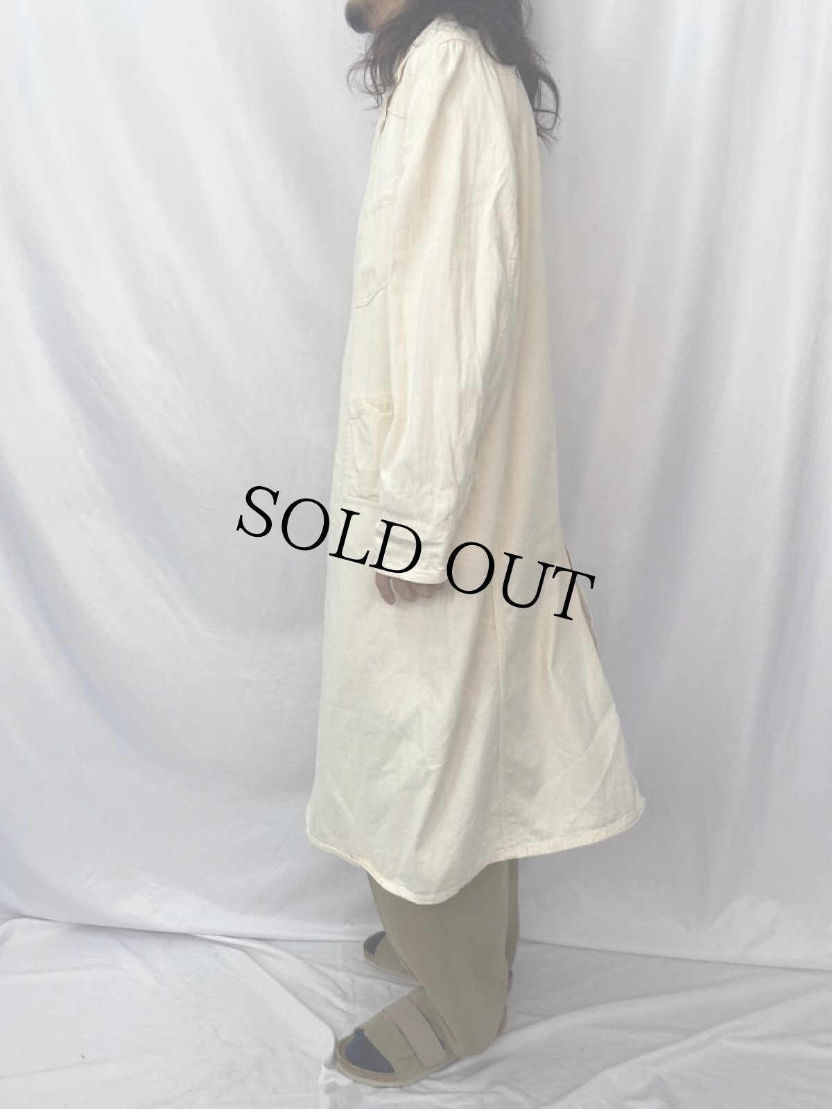 画像3: 30〜40's Rooster Brand コットンサテン エンジニアコート SIZE42 (3)