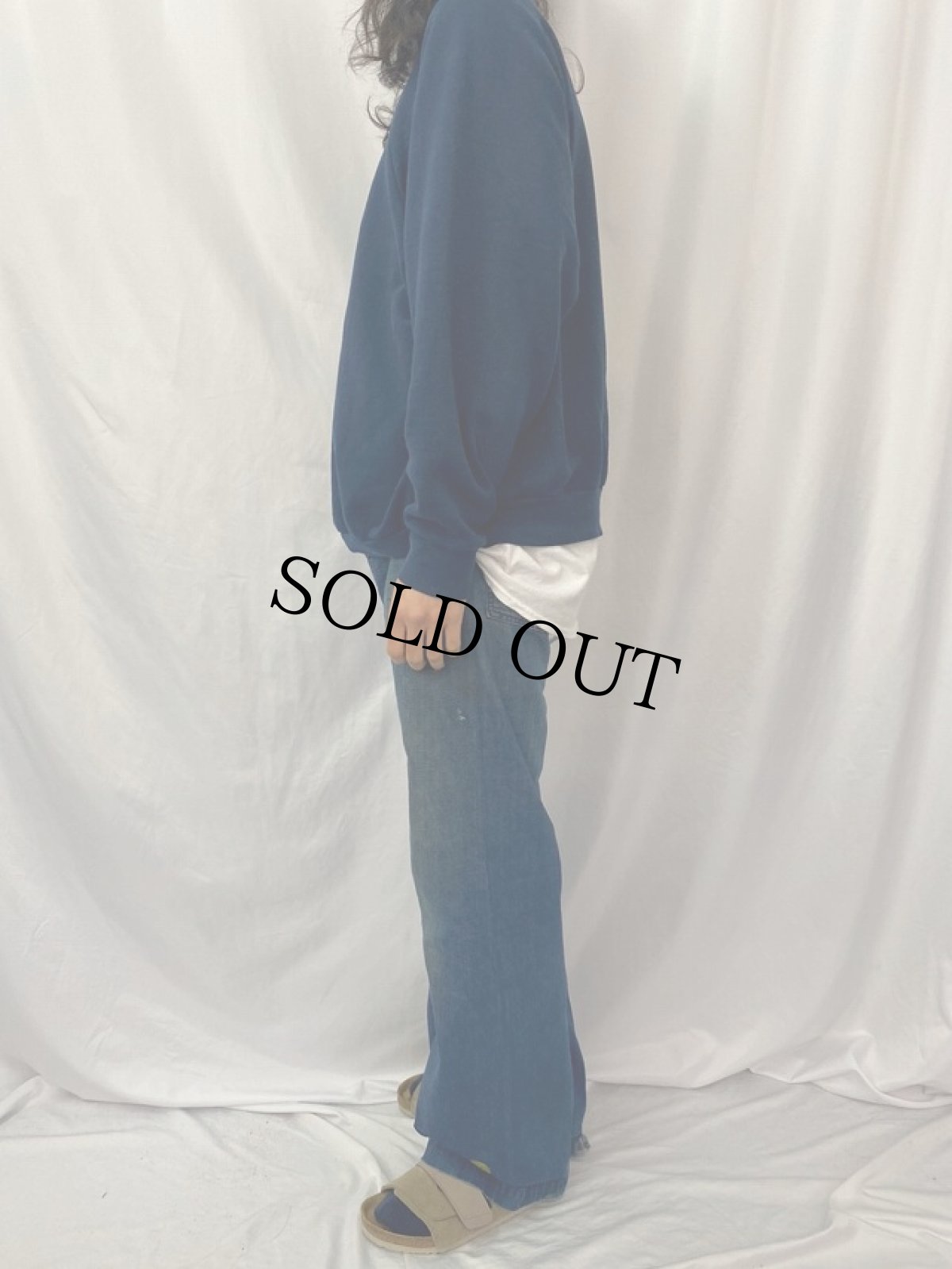 画像3: 50〜60's 刺繍入り デニムセーラーパンツ W34 (3)