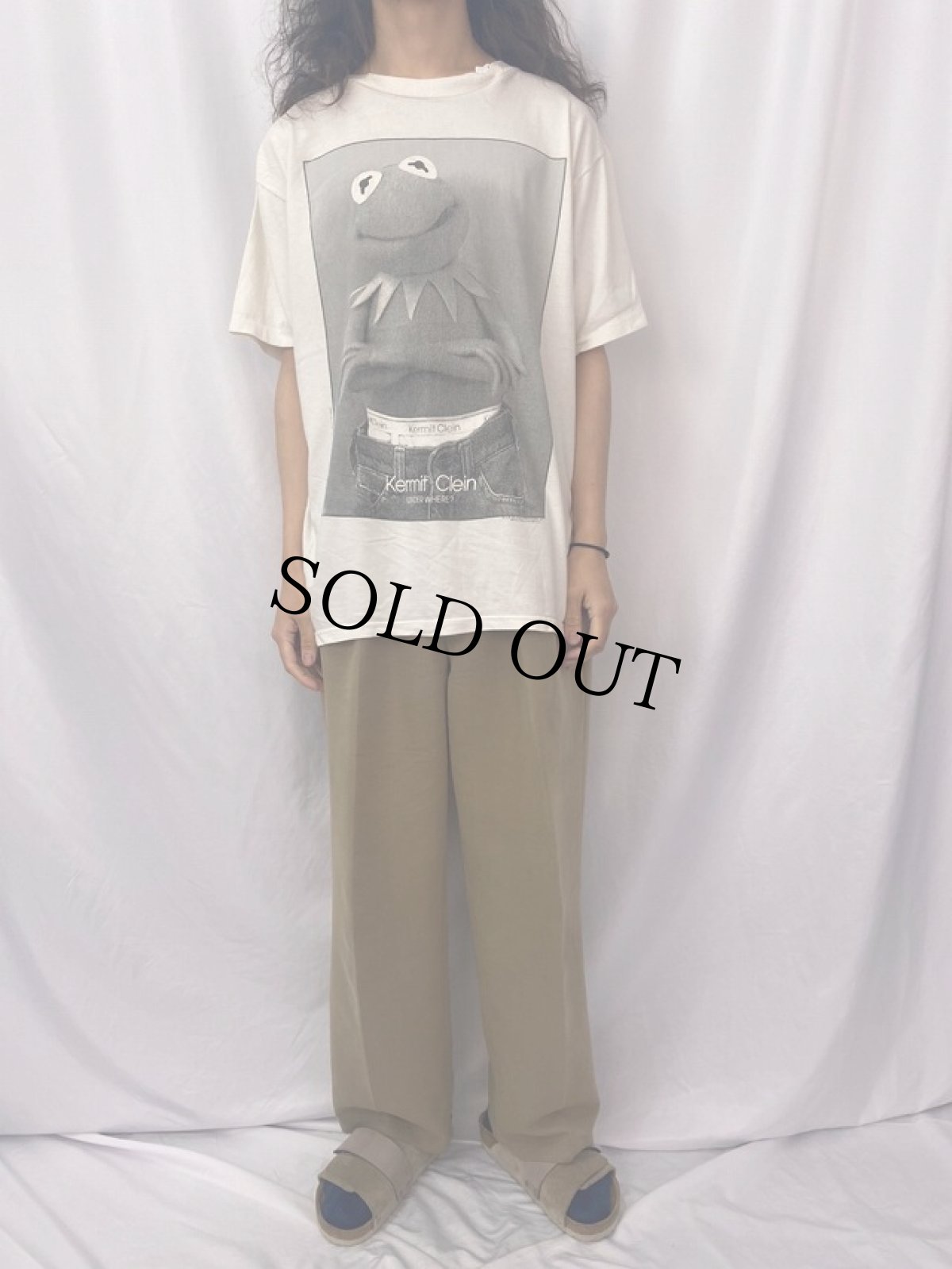 画像2: 90's Kermit "Kermit Clein" パロディTシャツ (2)