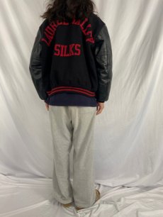 画像4: 80's USA製 "LAUREL VALLEY SILKS" ウール×レザー スタジャン  (4)