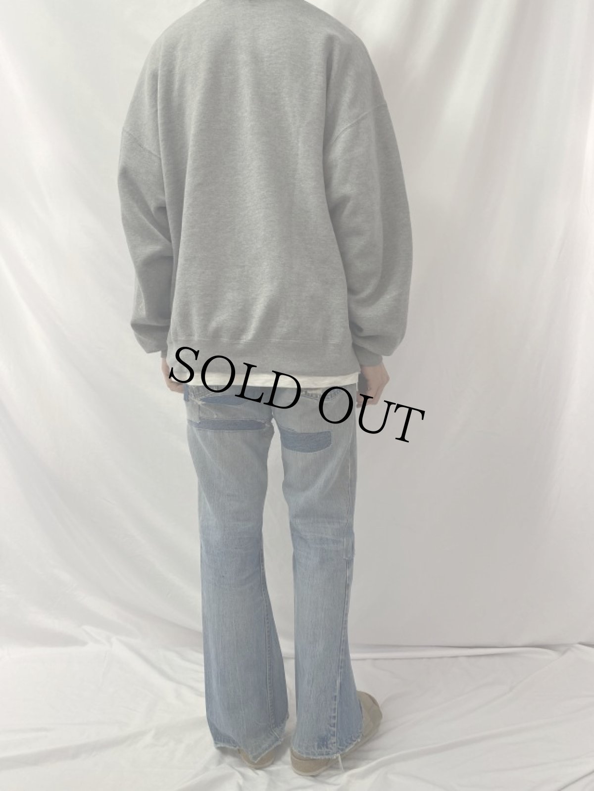 画像4: 70's LEVI'S 646 BIGE ベルボトムデニムパンツ W34 (4)