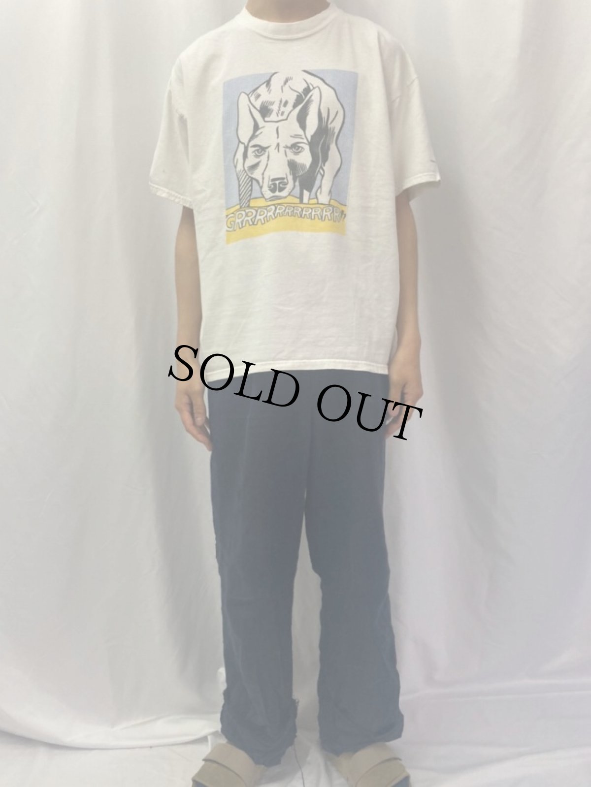 画像2: 2000's Roy Lichtenstein "Grrrrrrrrrrr!!" ポップアートプリントTシャツ XL (2)