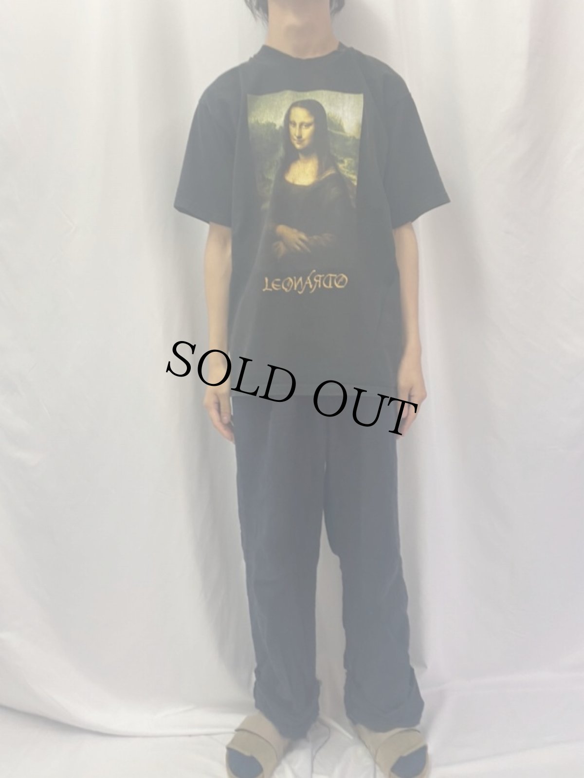 画像2: 90's Leonardo da Vinci USA製 "モナ・リザ" アートプリントTシャツ L (2)