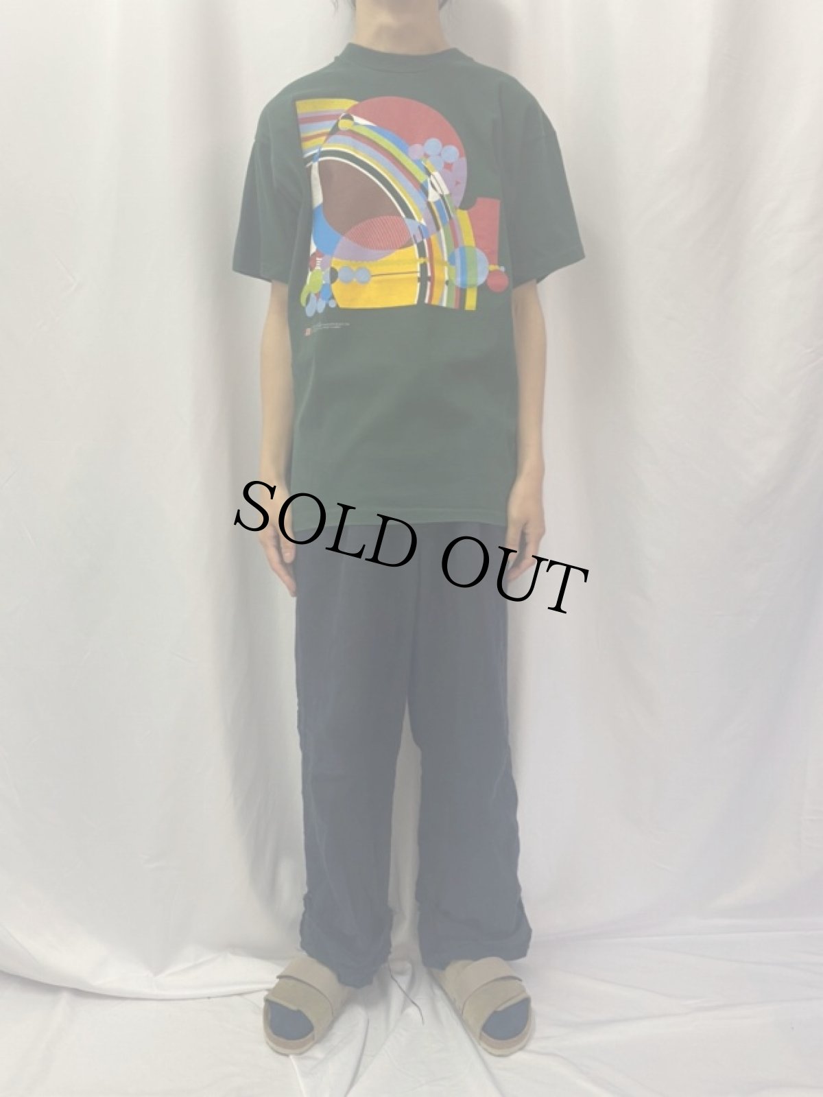 画像2: 90's Frank Lloyd Wright USA製 "MARCH BALLOONS" 建築家 アートプリントTシャツ XL (2)