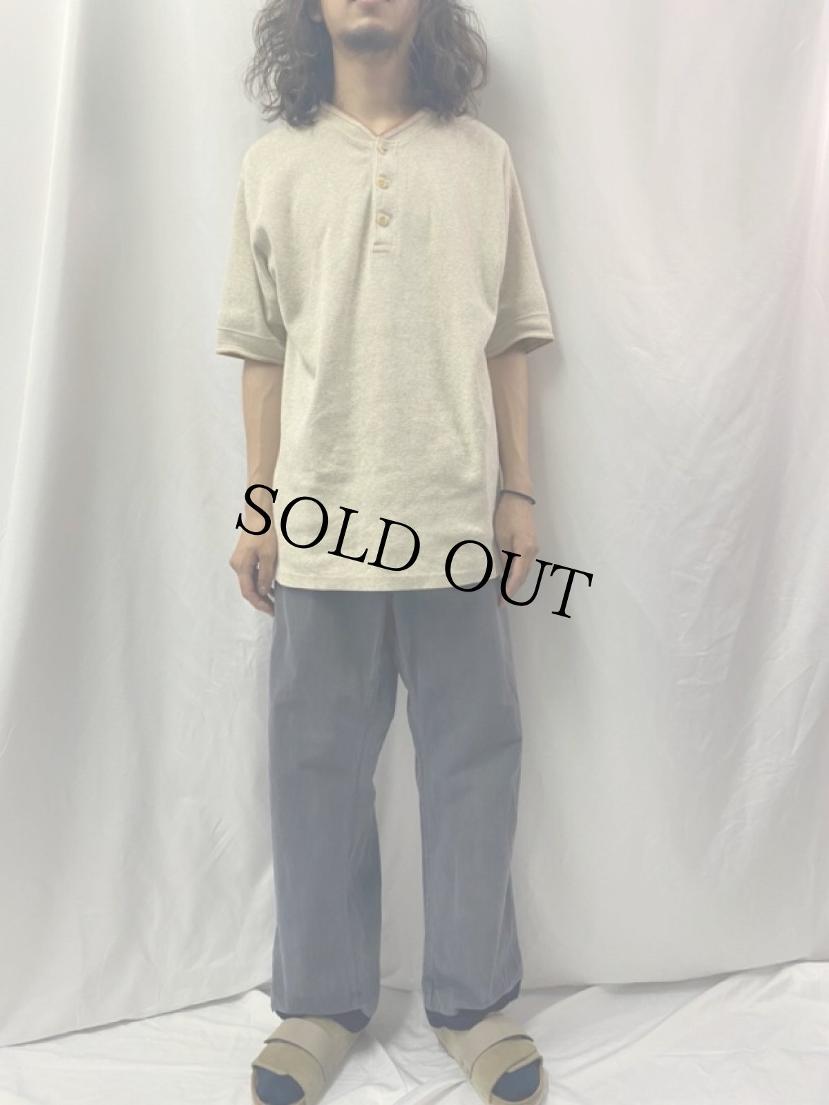 画像2: 40〜50's EURO フロントホック×サイドアジャスタベルト コットンワークパンツ (2)