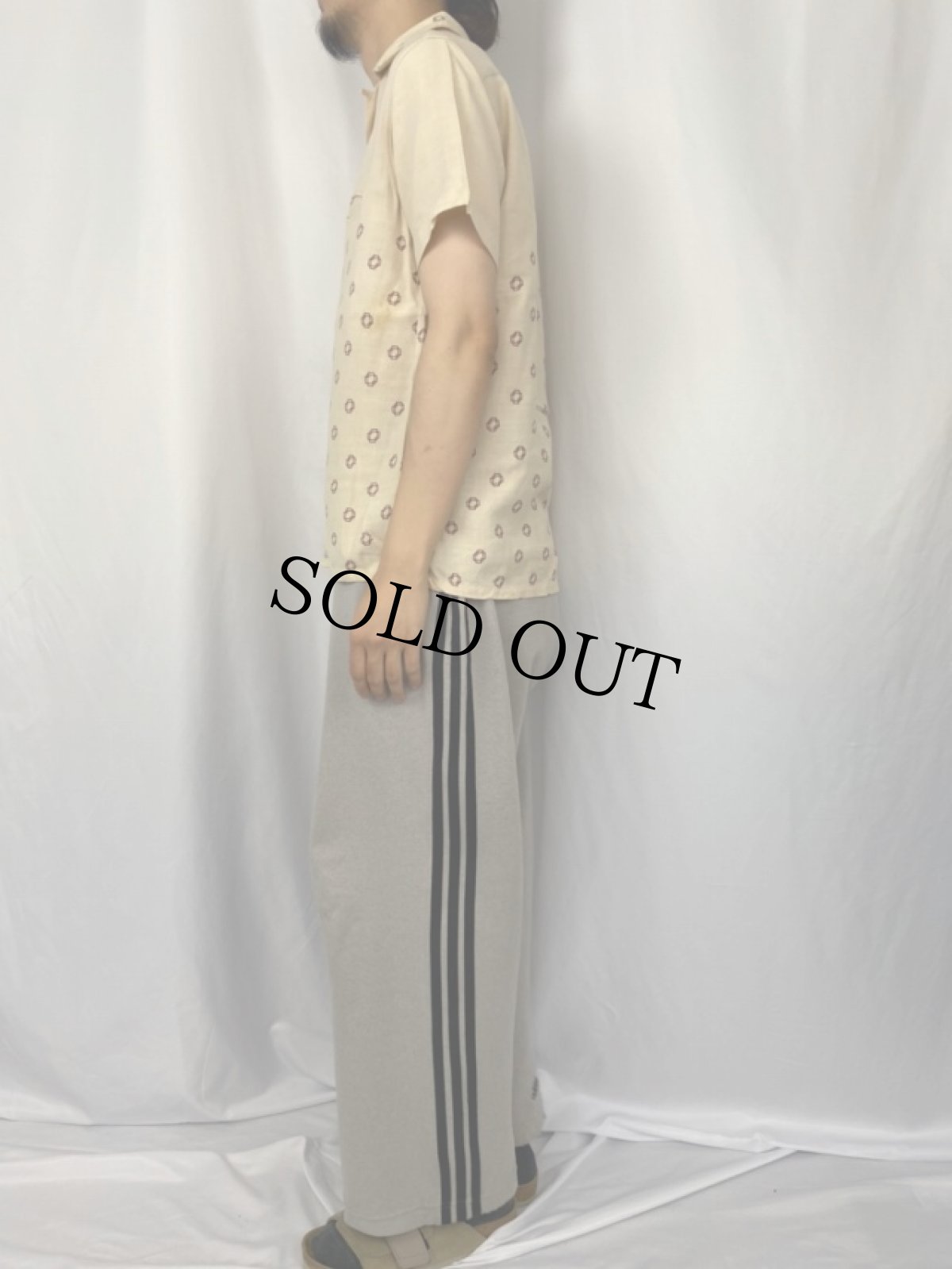 画像3: 50〜60's Shapely アトミック柄 コットンレーヨンアロハシャツ M (3)