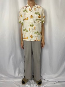 画像2: 50's Kihi Kihi Hawaii製 オールオーバーパターン アロハシャツ L (2)