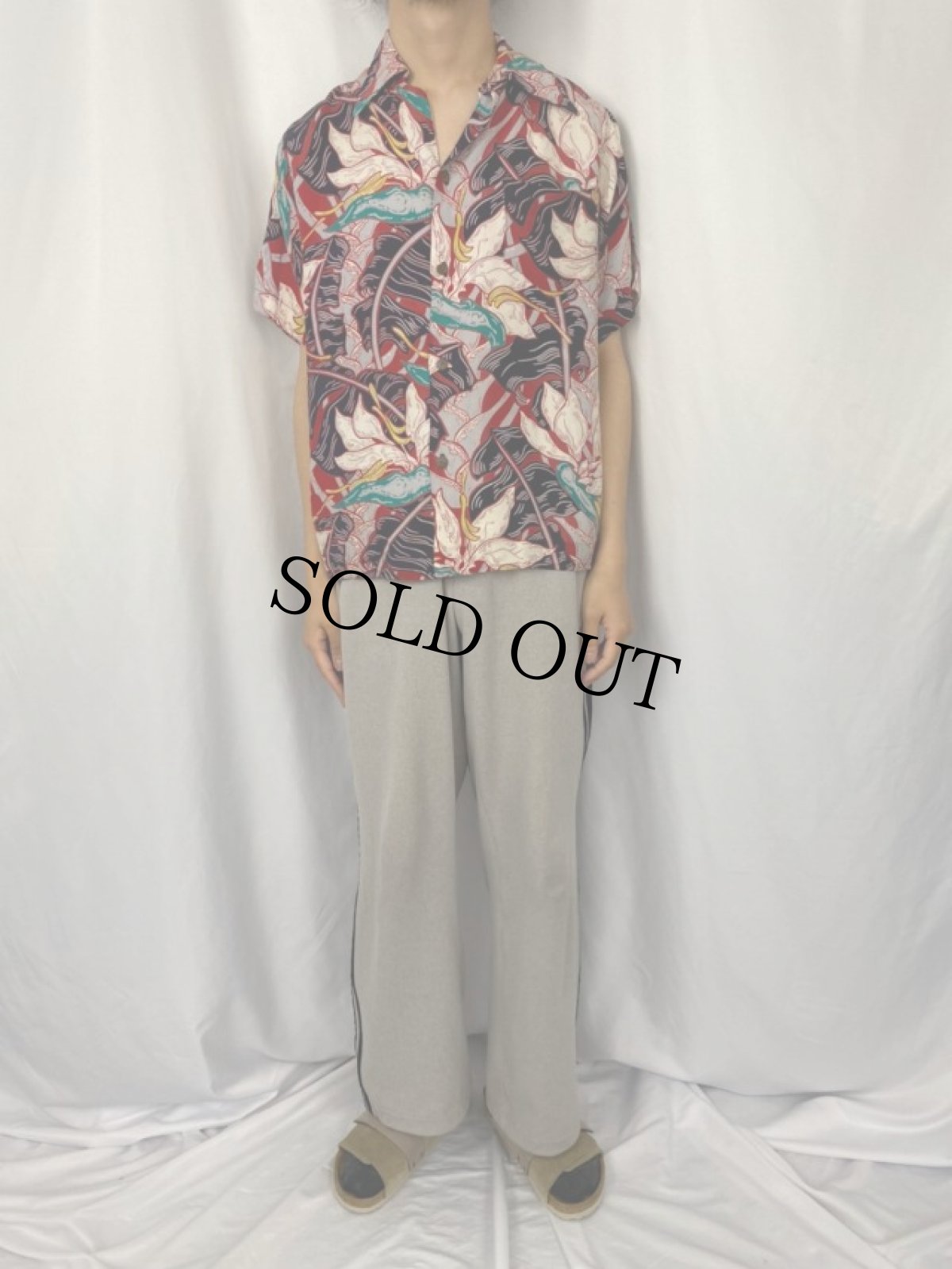 画像2: 50's Hawaiian Tops 総柄 レーヨンアロハシャツ (2)