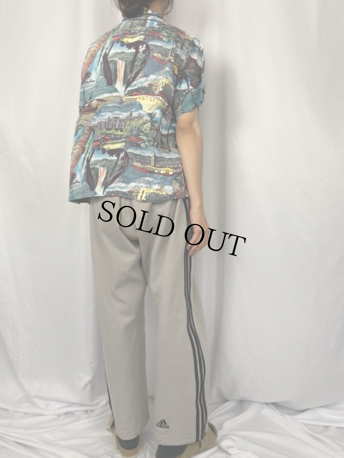 画像4: 50's CAMPUS フォトパターン レーヨンアロハシャツ ML (4)