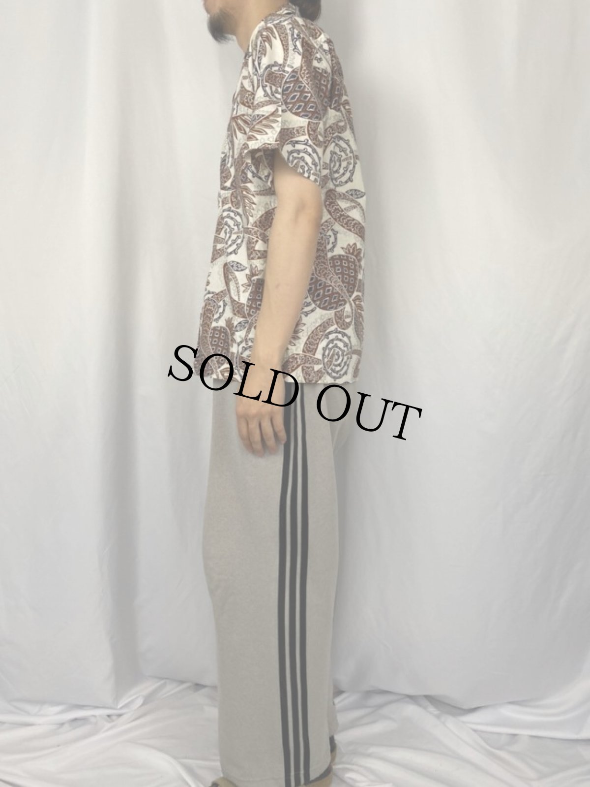 画像3: 60〜70's Surfriders Sportswear 古銭ボタンコットンアロハシャツ M (3)