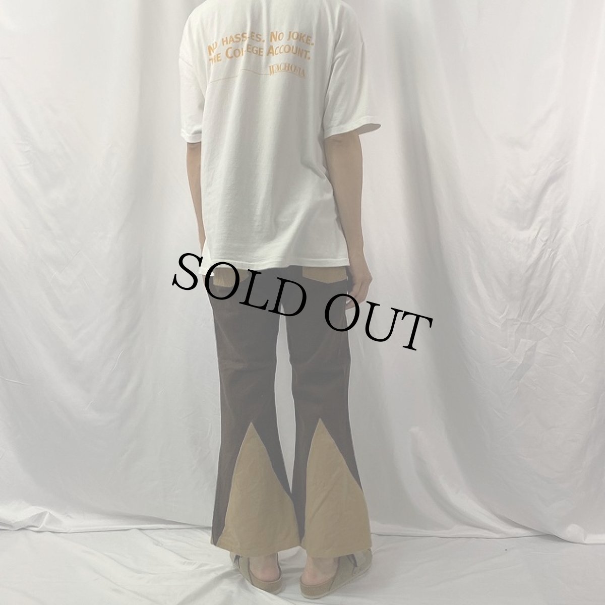 画像4: 70's ツートーン カツラギ セーラーパンツ W30 (4)