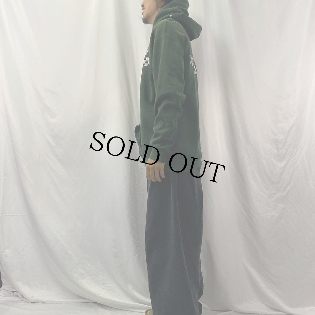 画像3: 90's TOASTERS チェッカーデザイン スカバンドスウェットフーディ XL (3)