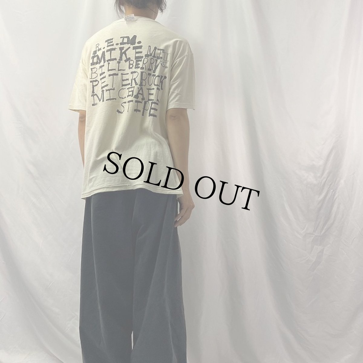 画像4: 80's R.E.M USA製 インサイドアウト バンドTシャツ XL (4)